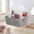6-Pack Plastic Storage Organizer Basket, 10.04"L x 7.48"W x 3.95"H, Slightly Gray...