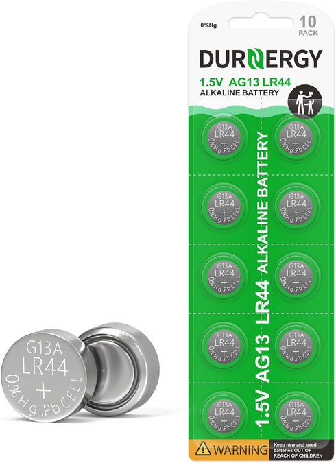LR44 Batteries 10 Pack, AG13 Button Cell Battery, 1.5 Volt Battery L1154F Battery SR44 Battery A76 1.5V Alkaline Battery AG13 Watch Battery...