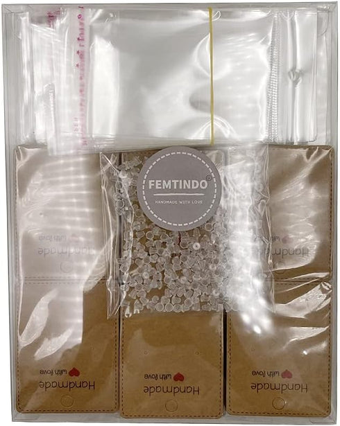 Femtindo 150 Pack Earring Cards for Jewelry Packaging DIY Earrings Holder Display Card with Bag for Studs Selling (Brown(Earring Card), 5x6.5cm)...
