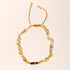 Jewever Citrine/Tigers Eye Beaded Anklet Crystal Irregular Beads Ankle Bracelets for Women Wealth Prosperity Balance Yoga Foot Jewelry Spiritual G...