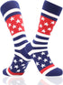 BISOUSOX American Flag Socks Mens Dress Socks 9-12 Funny Crazy Novelty Business Wedding Crew Groomsman President Sock...