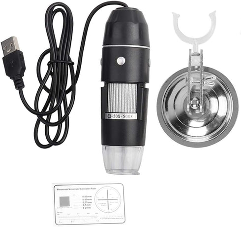 Marhynchus USB Microscope Camera 0X-500X, Environmental Protection Matte Pattern Induction Dimming Digital Microscope, Microscope for Windows XP/V...