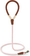 Mile High Life Dog Leash | Strong Rope Dog Leash w Premium Leather Tailor Handle | 5 Feet Dog Leash w Heavy Duty Clasp | Pink Rope Leash for Small...