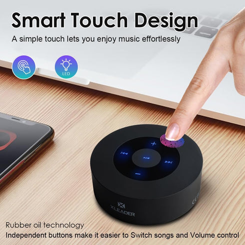 XLEADER Small Bluetooth Speaker (Gift Box Packed) Portable Speakers Bluetooth Wireless with Mic/Micro SD/Aux input, Touch Design, Deep Bass, 12H P...