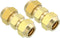PATIKIL 1/2" OD Brass Flare Union Connector, 2 Set Air Conditioning Copper Double Pipe Extension Joint Connectors Pipe Hose Fitting with Nut, 1.77...