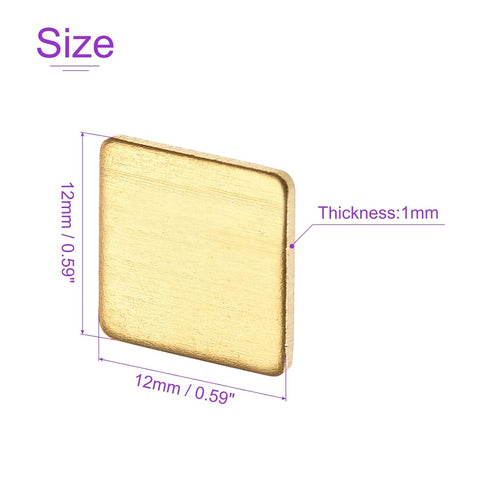 DMiotech 5 Pack 12 x 12 x 1mm IC Chips Heatsink Copper Pad Thermal Kit Cooler Shim for PC Laptop...
