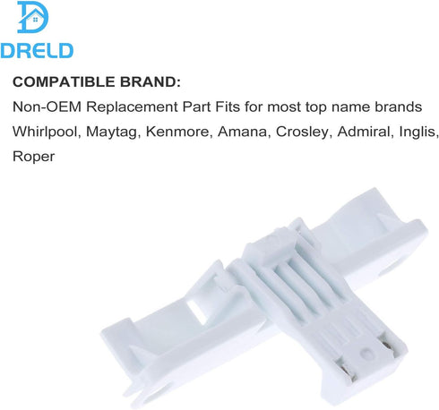 W10240513 Washer Lid Latch Lock Strike, Replace Part # P4514459, PS2579805, AP6017583, Replacement for Whirlpool, Kenmore, Amana, Maytag Roper, Sears
