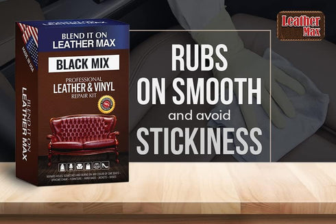 Leater Max Black Leather Repair Kit for Couches - Vinyl & Upholstery Repair Kit for Car Seats, Sofa & Furniture - Liquid Scratch Filler Formula Re...
