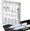 White Dry Erase Markers for Black Glass Board, 2-in-1 Premium Reversible Dual Tip - Bullet & Fine Point, Erasable Blackboard Chalkboard Liquid Cha...