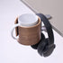 urbanplus Desk Cup Holder, Anti-Spill Walnut Wood Cup Holder for Desk with Aluminium Clamp, Office Desk Accessories, Gaming Desk Accessories, Comp...