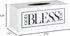Creative Brands Faithworks - God Bless You Wooden Tissue Box Cover, Large, White...