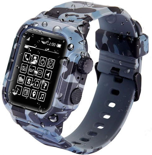 for Apple Watch Series 5/4 44mm IP68 Waterproof Case,Waterproof Case for Watch 42mm Series 3/2 (Camouflage, 42mm)...