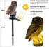 LED Solar Grey Owl Light, Outdoor Cute Animal Courtyard Warm Light Decorative Light, Infinite Dusk to Dawn Garden Light Waterproof....