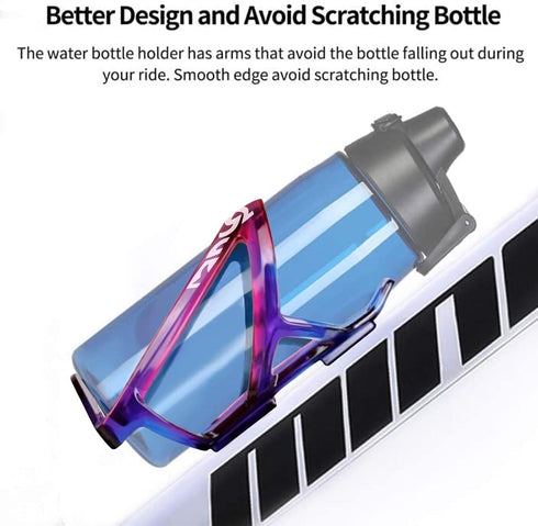 Bike Water Bottle Cage, Universal Bike Water Drink Holder Durable Ultralight Plastic Water Bottle Holder for Bicycle, Cycling Bottle Cages for MTB...