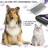 Pet Grooming Brush, Pet Detangling Pet Metal Comb with Long & Short Stainless Steel Teeth for Removing Matted Fur, Dematting Deshedding Brush Cat ...