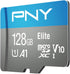PNY 128GB Elite Mobile Accessories Class 10 U1 V10, A1 microSDXC Flash Memory Card for Mobile Devices - 100MB/s, Full HD, UHS-I, Micro SD...