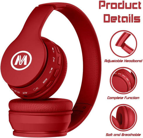 Headphones Bluetooth Wireless/Wired Kids Volume Limited 85 /110dB Over Ear Foldable Protection Headset with AUX 3.5mm Mic for Boys Girls Child Sch...