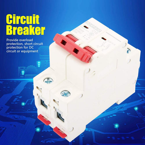 DC Miniature Circuit Breaker, 500V 16A 2P Leakage Protection Air Switch OverCurrent Tripping Device DZ47-63Z...