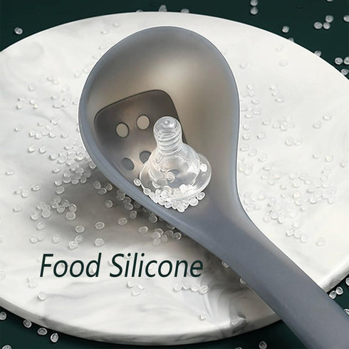 SiXi SS kitchen Silicone Soup Ladle,Heat Resistant,Non-stick Seamless Rubber Deep Serving Spoon for Soups, Stews, Dressings, and More -Clear 1pcs...