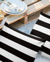 Outdoor Pillow Covers 26x26 Waterproof Polyester Throw Pillow Covers, Black White Stripes Decorative Pillowcases Garden Cushion Case for Patio Cou...
