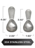 COLETTI Coffee Scoop Pack of 2 - Tablespoon Scoop - Stainless Steel Short Handle For Measuring Ground Coffee, Sugar and Baking (1 and 2 TBSP)...