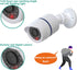 WALI Bullet Dummy Fake Simulated Surveillance Security CCTV Dome Camera Indoor Outdoor with One LED Light, Warning Security Alert Sticker Decal (T...