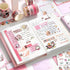 PRSTINCOL Cute Cat Scrapbooking Kit,Scrapbook Supplies Kit with Cat Dessert Theme for Junk Journal, Bullet A6 Grid Notebook DIY Scrapbook Birthday...