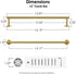 FORIOUS Towel Bar 14 Inch Center to Center, Brushed Gold Bathroom Towel Rack 304 Stainless Steel, Wall Mounted Towel Holder for Bathroom, includes...