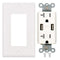 BAOMAIN 3.1Amp Dual USB Receptacle Outlet, 20 Amp Duplex Tamper Resistant Receptacle Plug, Wall Plate Included, UL&CUL Listed, White (Pack of 1)...