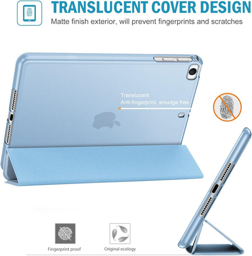 ProCase Slim Cover for iPad mini 5 Generation 2019/ Mini 4 3 2 1 (Old Model) 7.9 inch, Slim Soft TPU Back Cover Trifold Stand Folio Smart Case for...