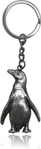 Penguin Keychain Arctic Animal Gift Metal Polar Animal Theme Keyring Silver...