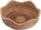 Handmade Rattan Round Fruit Basket Food Storage Bowls Kitchen Organizer Snack Serving Bowl Wavy Edge Circle Tray Basket, Boho Home Décor Display T...
