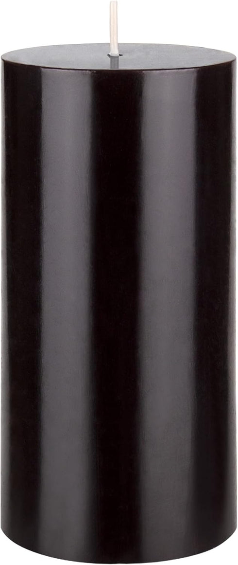 Mega Candles 1 pc Unscented Solid Black Pillar Candles, Hand Poured Premium Wax Candle 3 Inch x 6 Inch, Home Décor, Spas, Weddings, Celebrations, ...
