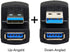 xiwai 1 Set Up & Down Angled USB 3.0 Adapter A Male to Female Extension 180 Degree 5Gbps...