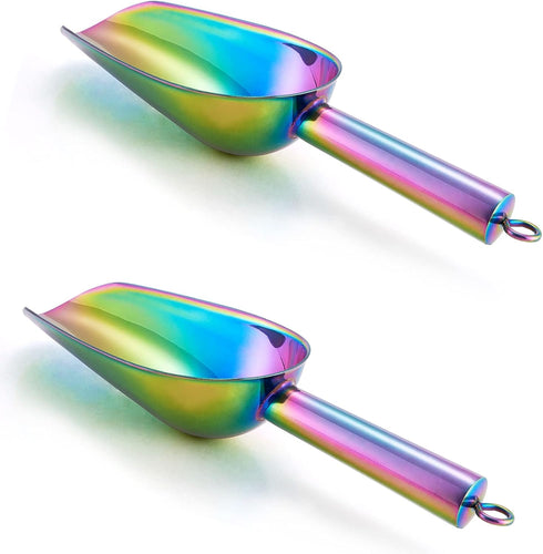 3OZ Mini Scoop Set of 2, P&P CHEF Stainless Steel Small Ice Cube Scoop Candy Sweet Scoops for Home Bar Buffet Wedding Canisters, Easy Clean & Dura...