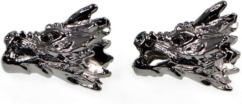 AD Beads Solid Metal 10 Pieces 12x15mm Gunmetal Dragon head Spacer Beads for necklace bracelet craft design...
