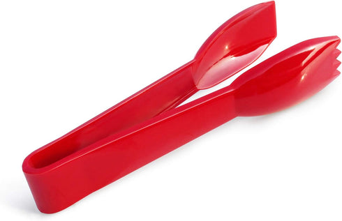 New Star Foodservice 35605 Utility Tong, High Heat Plastic, Straight Edge, 6 Inch, Set of 12, Red...