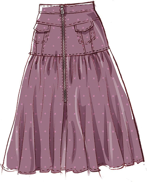 McCall's Women's Skirts Sewing Pattern Packet, Design Code M8390, Sizes 20W-22W-24W-26W-28W...