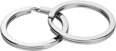 24 Pack Flat Key Rings Metal Split Ring for Home Car Keys Organizations, Jewelry Making, 1 Inch (Silvery)...