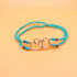 Double Hearts Stretch Anklet Elastic Beaded Ankle Bracelet Seed Bead Layered Turquoise Stretch Ankle Bracelet Boho Summer Beach Foot Jewelry Gift...