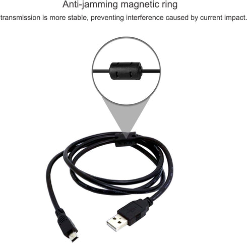 Suptig Charging Cable Mini USB Charging Cable 2 Pack Compatible for Gopro Hero 4 Silver Hero 4 Black Hero 3+ Silver Hero 3+ Black Hero 3 White Her...