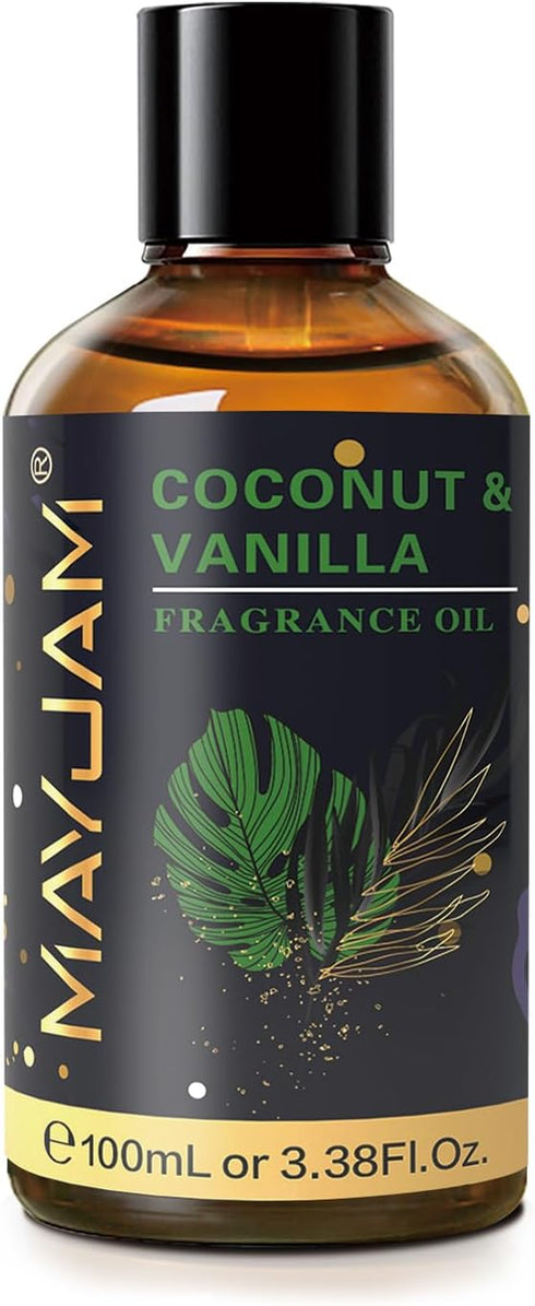 100ML/3.38FL.OZ Coconut & Vanilla Fragrance Oils with Glass Dropper, Essential Oils for Diffusers for Home, Long Lasting Scented Oils for Diffuser...