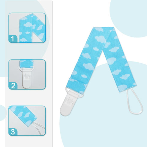 Yoofoss Pacifier Clip for Boys and Girls 6 Pack Plastic Teething Clips Modern Designs Universal Holder Leash for Pacifiers Teething Toy and Soothi...