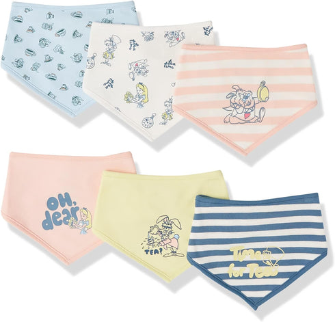 Amazon Essentials Disney | Star Wars | Princess Baby Girls' Bibs, Pack of 6...