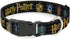 Dog Collar Plastic Clip Harry Potter Hufflepuff Ravenclaw Gryffindor Slytherin Black 11 to 16.5 Inches 1.0 Inch Wide...