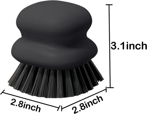 Dish Brush with Handle, Kitchen Scrub Brushes for Cleaning, Dish Scrubber with Nylon bristles for Sink, Pots, Pans(1Pack Black Nylon bristles)...