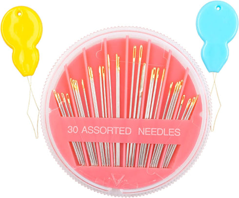 Hekisn 120pcs Premium Hand Sewing Needles, 4 Pack 6 Sizes 30-count Assorted Sewing Needles, Stitching Needles for Hand sewing repair?Sewing Sharp ...
