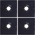 Non-Stick Gas Range Protectors - Reusable Aluminum Foil Gas Stove Burner Cover Protector Liner Clean Mat Pad - Set of 4 (black)