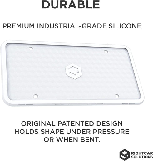 Rightcar Solutions Silicone License Plate Frame | The Original Premium Grade Silicone Car Plate Frame | Rust Proof, Rattle Proof, Weather Proof Li...