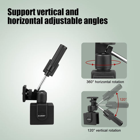SVBONY SV126 Car Window Mount Adjustable Vehicle Clamp Mount Compact for Spotting Scope Monocular Binocular Telescope SLR Camera with Mounting Thr...